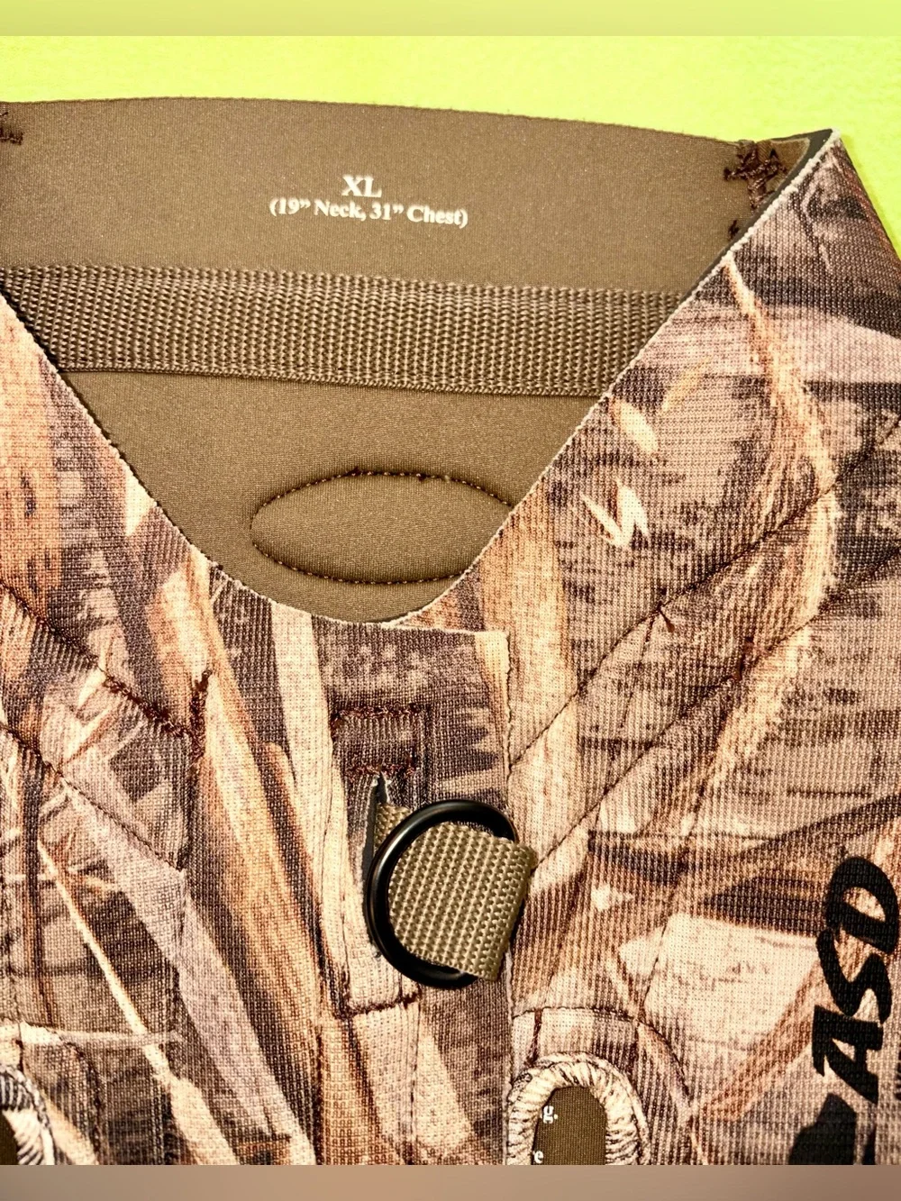 2 - Browning camouflage XL walking harness & ASD camouflage neoprene Dog Jacket